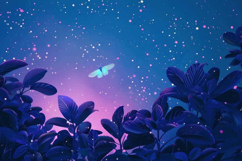 Firefly outdoors nature purple.