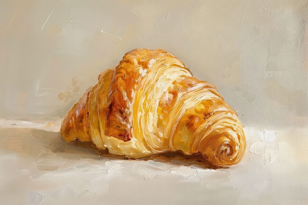 Close up on pale croissant food viennoiserie freshness.