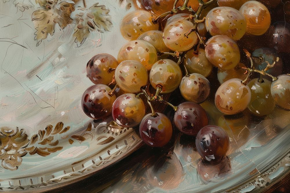 Grape pie painting grapes fruit.