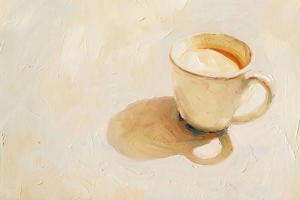 Close up on pale milk tea painting backgrounds coffee.