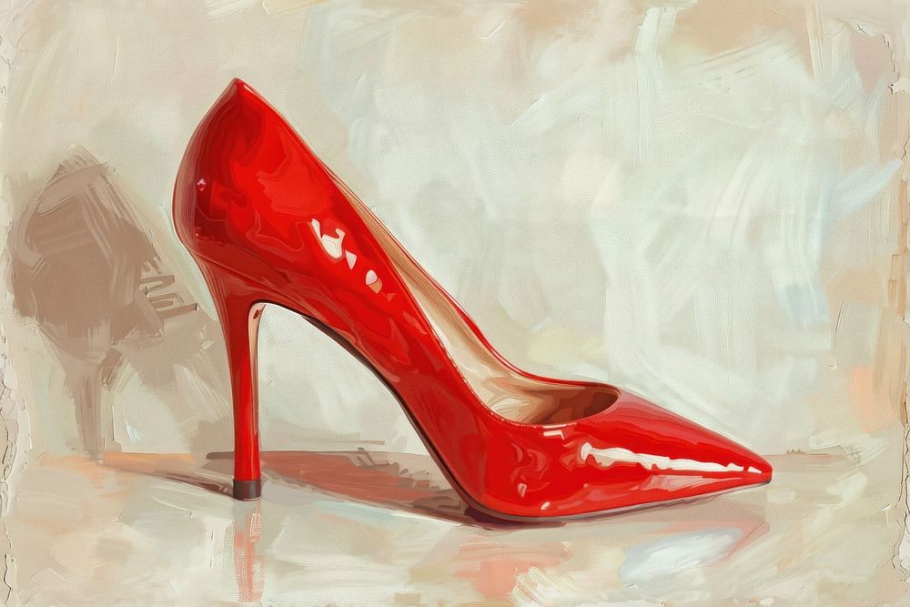 Red highheels footwear shoe elegance.