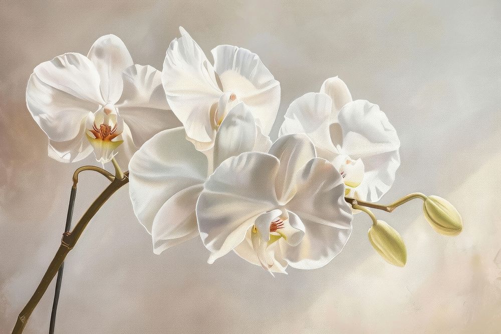 White orchid flower blossom plant inflorescence.