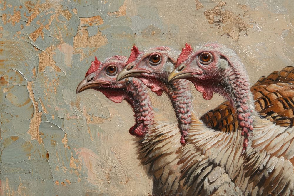 Turkeys painting chicken animal.