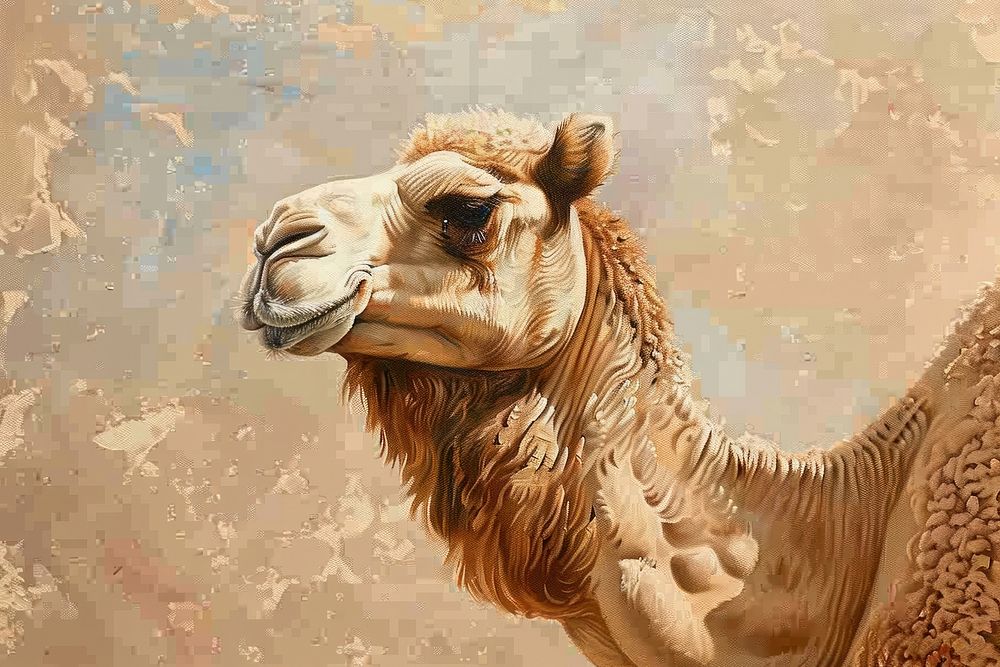 Camel painting animal mammal.