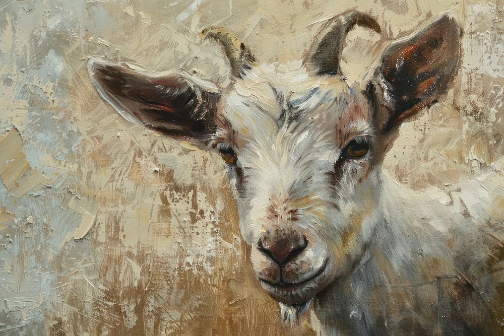 Goat backgrounds livestock painting.