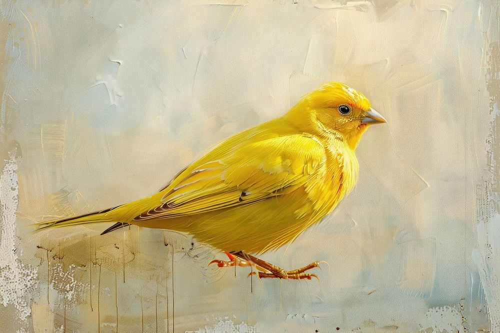 Canary bird painting animal wildlife.