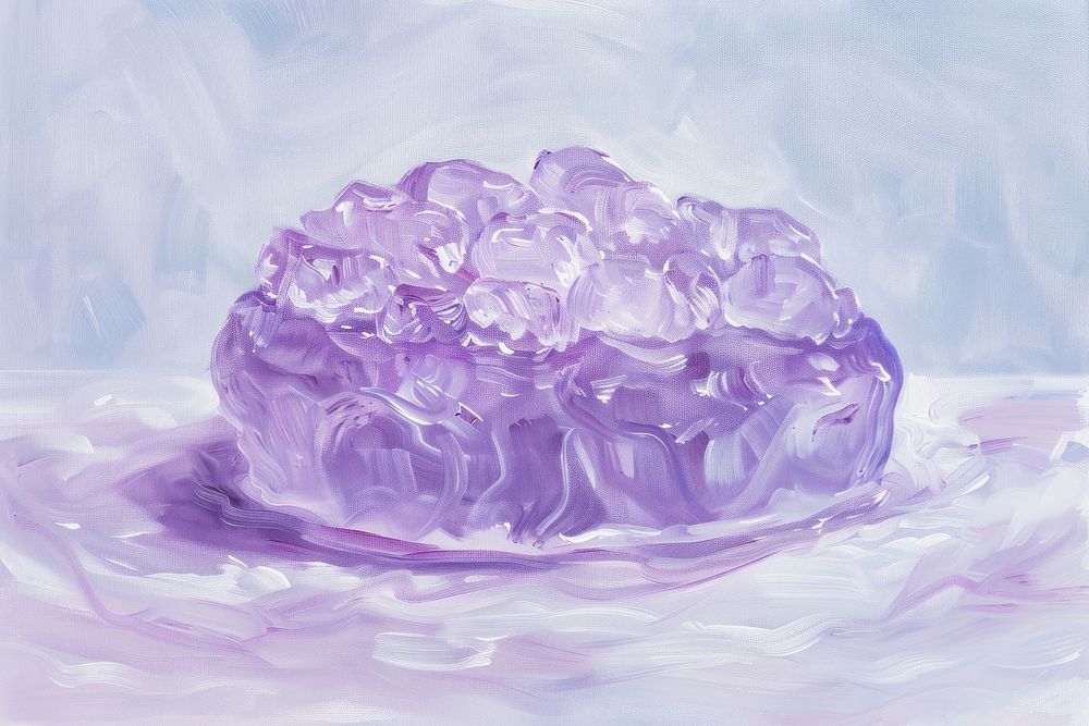 Purple jelly painting food freshness.