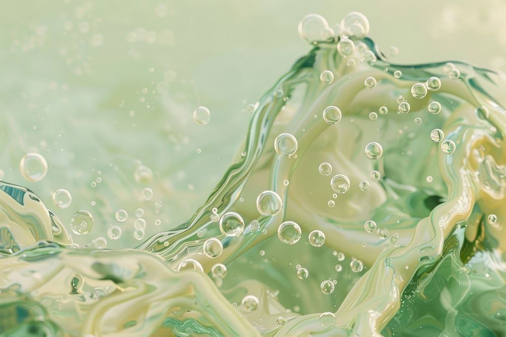 Green jelly backgrounds oil transparent.