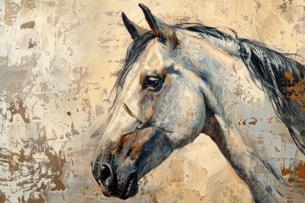 Horse painting backgrounds stallion.