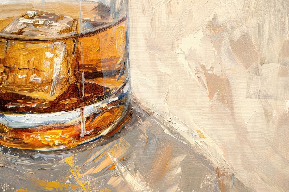 Close up on pale whiskey painting backgrounds whisky.