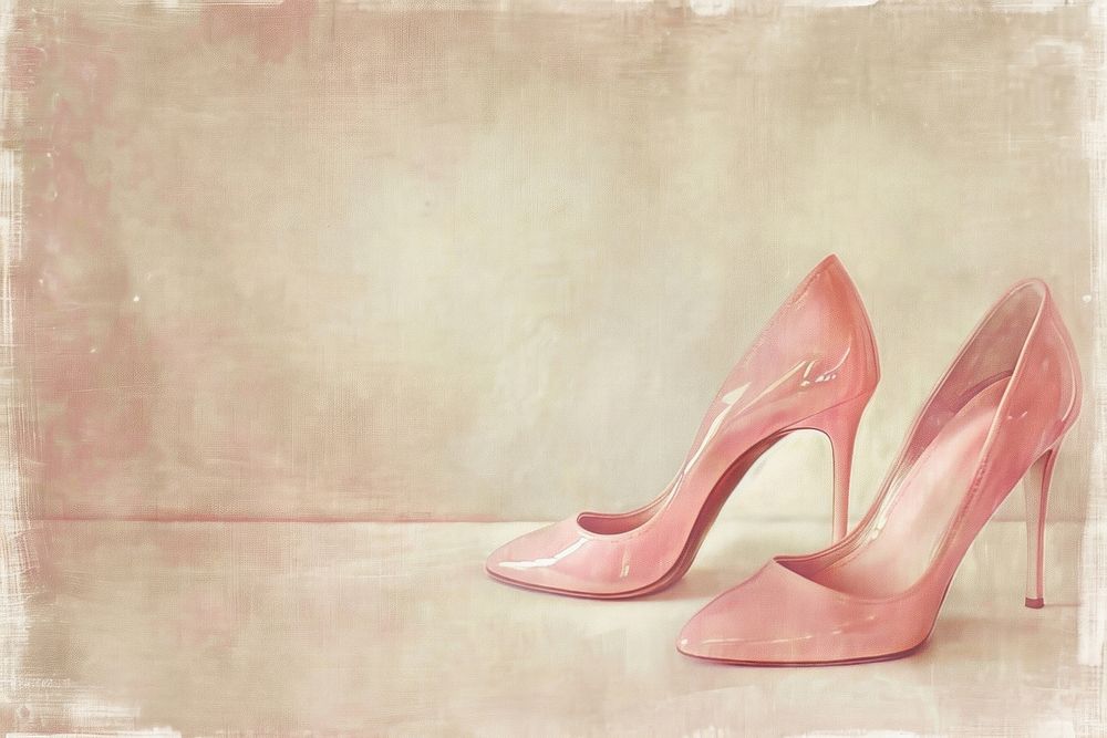 Pink highheels footwear shoe elegance.