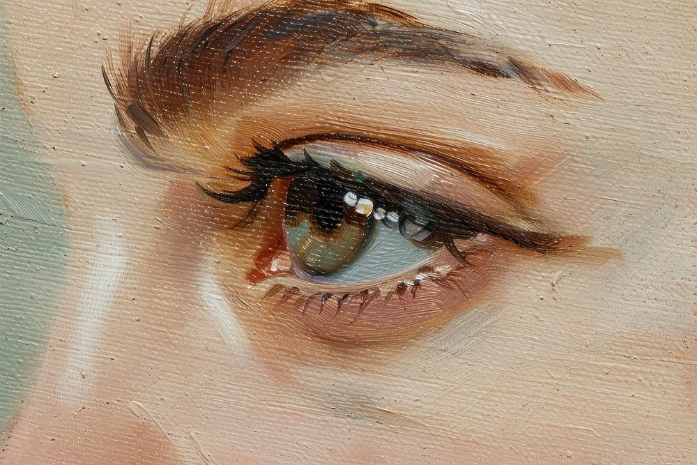 Close up on pale eyeliner painting art invertebrate.