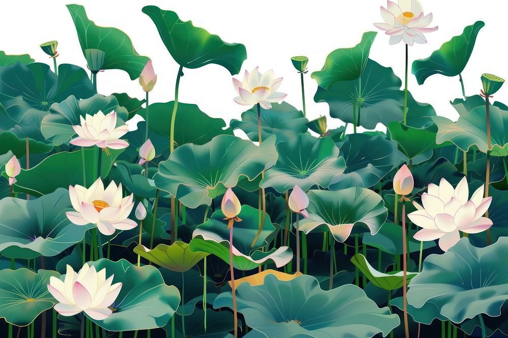 Green lotus backgrounds outdoors nature.