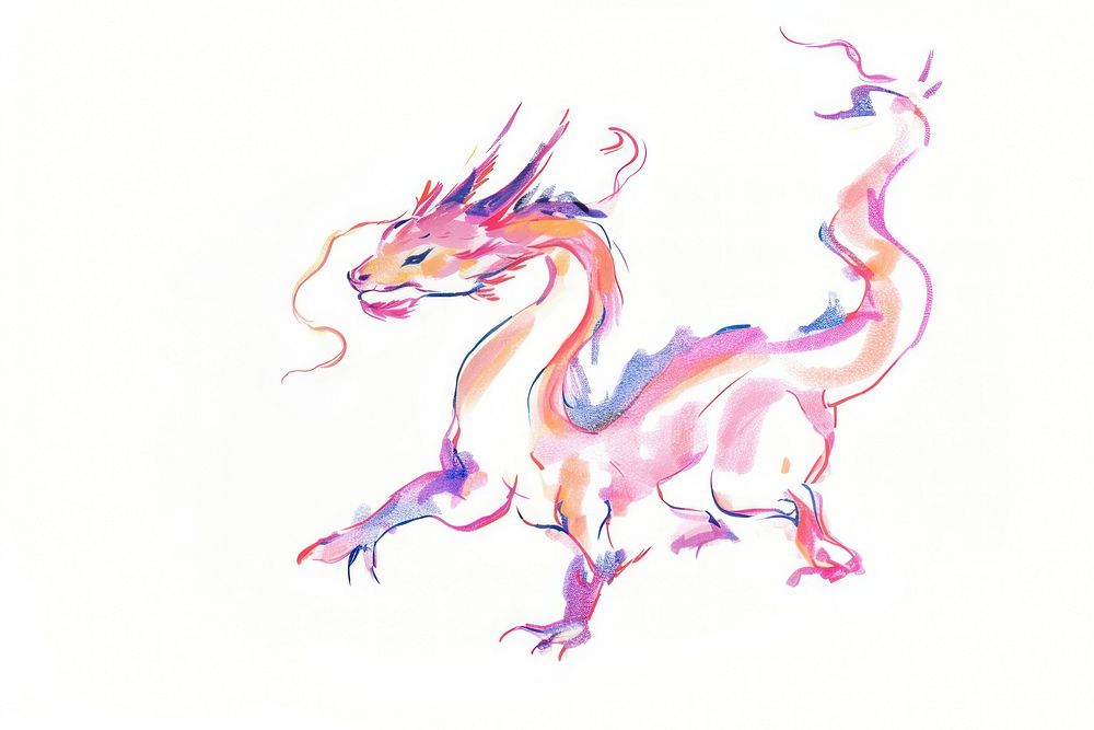 Dragon drawing sketch animal.