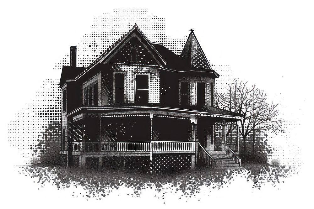Haunted house architecture building cartoon.