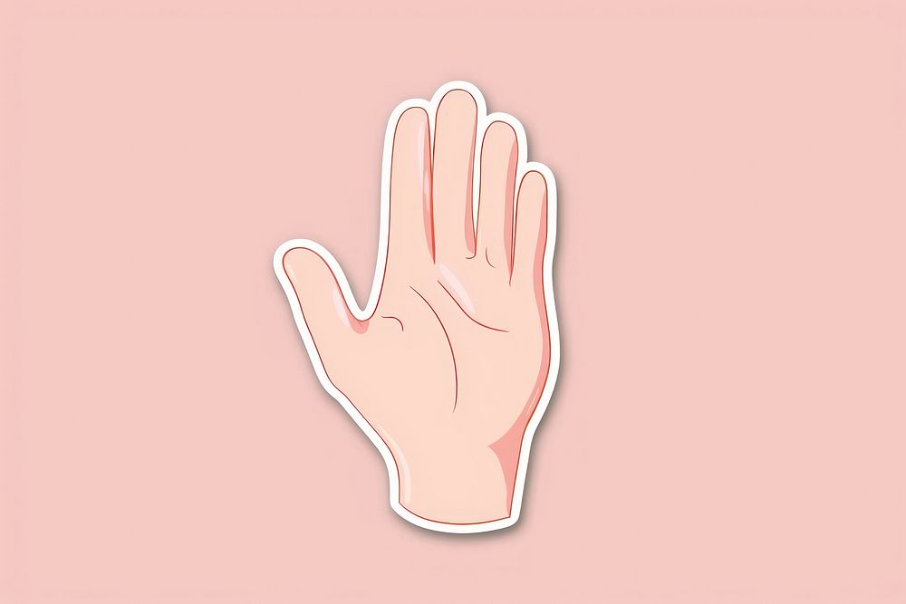 Hand sticker finger gesturing touching.