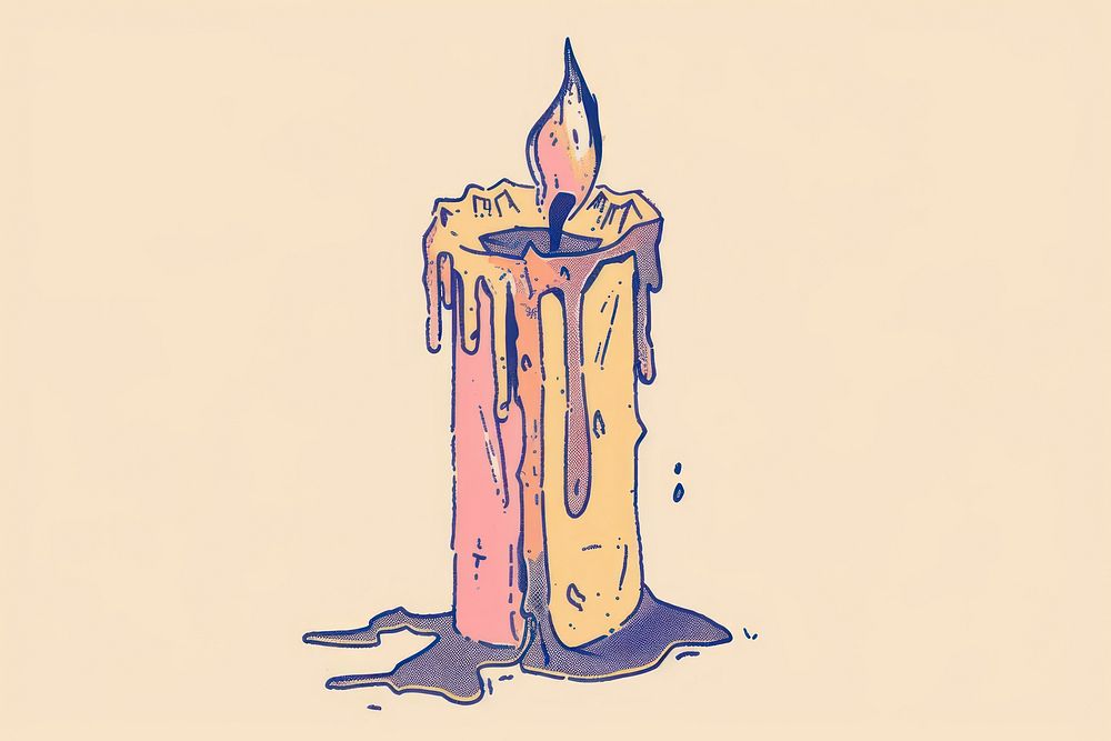 Drawing candle creativity cylinder lighting.