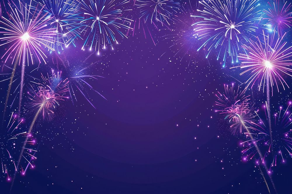 Fireworks top border on solid background backgrounds outdoors nature.