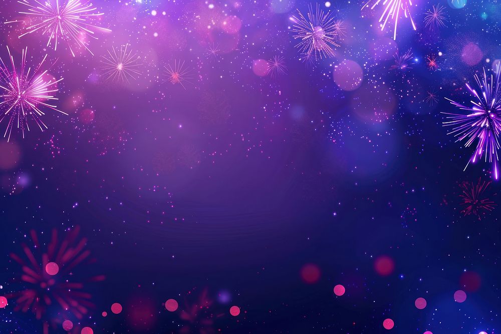 Fireworks top border on solid background backgrounds lighting purple.