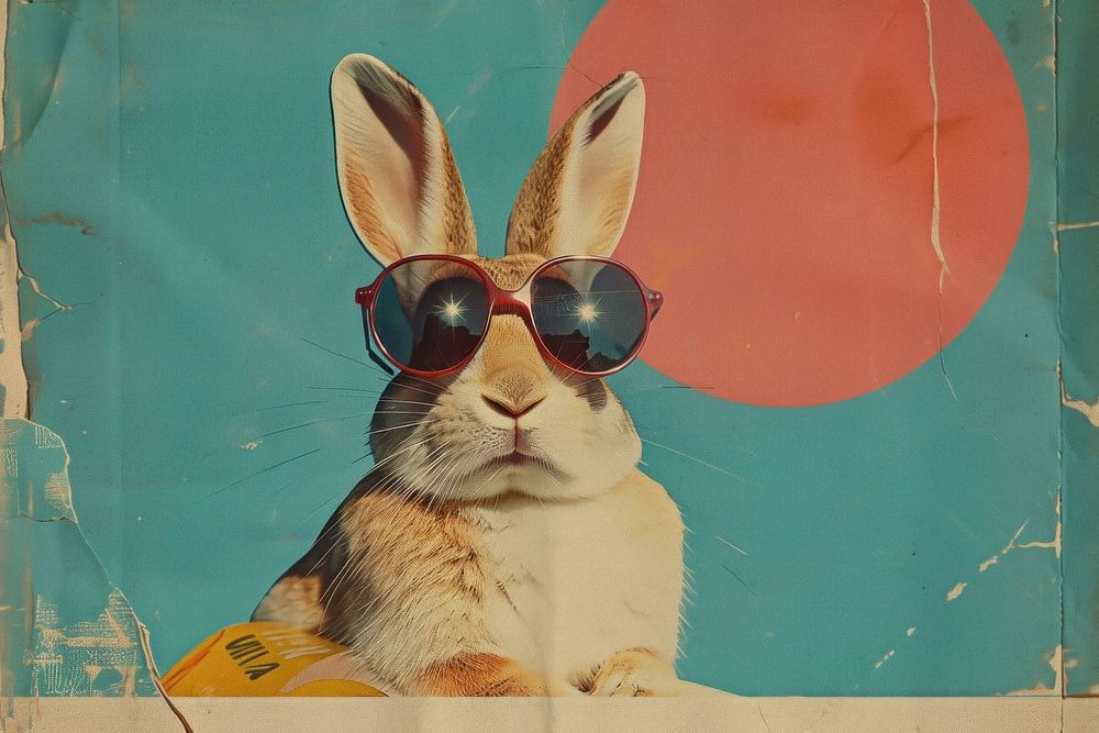 Sunglasses animal mammal rabbit.