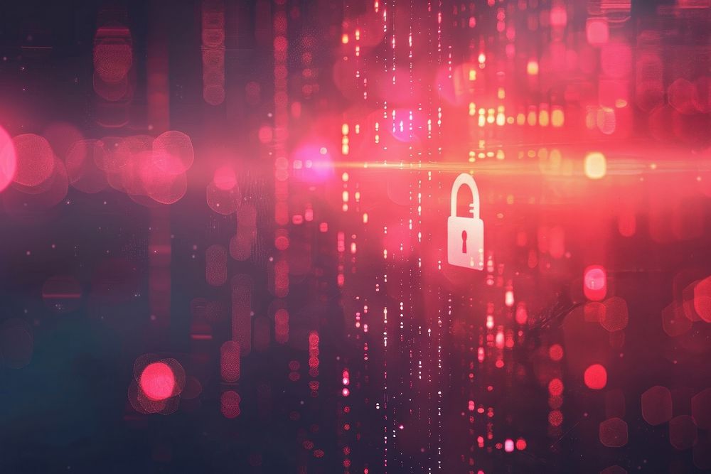 Abstract background with cyber security icon backgrounds technology red.