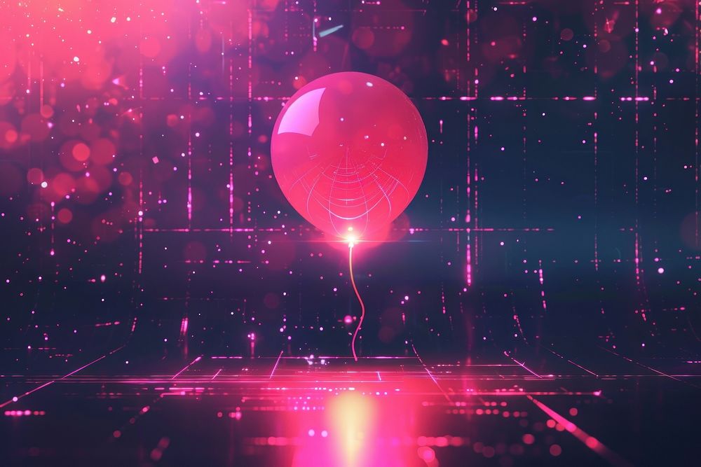 Abstract background with glowing balloon light backgrounds futuristic.