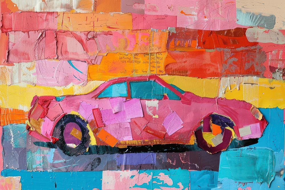 Car art painting abstract.