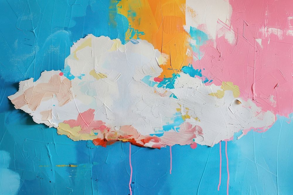 Cloud art abstract painting.