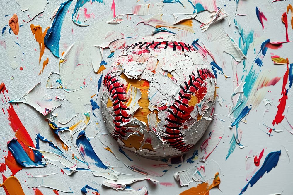 Baseball art painting sports.