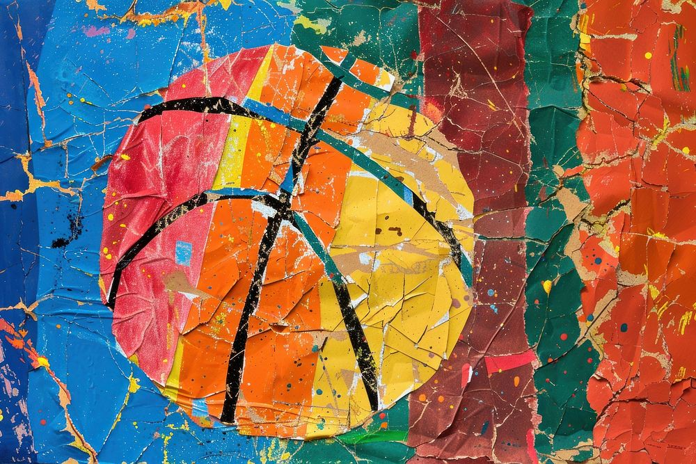 Basketball art painting abstract.
