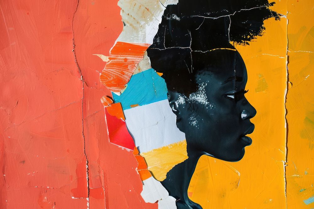 Black woman art painting backgrounds.