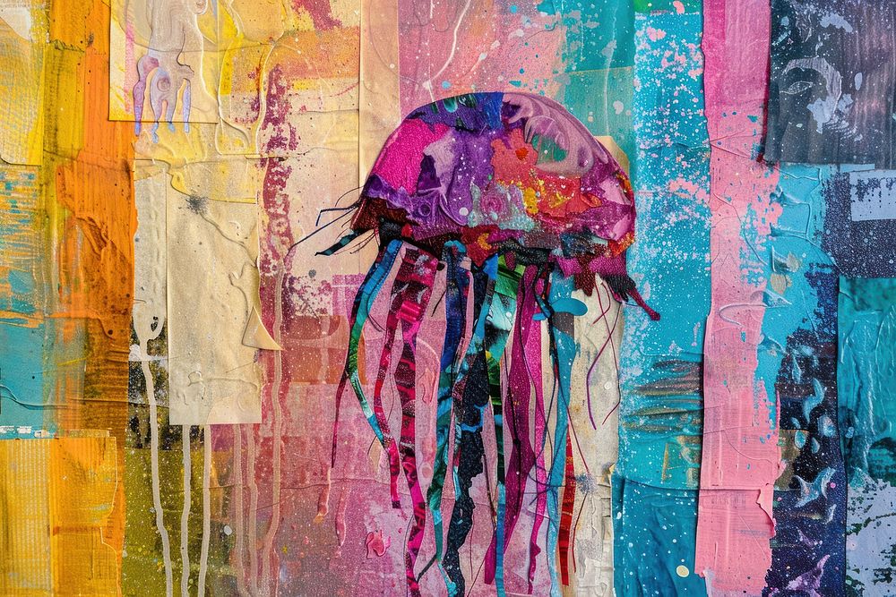 Jellyfish art painting backgrounds.