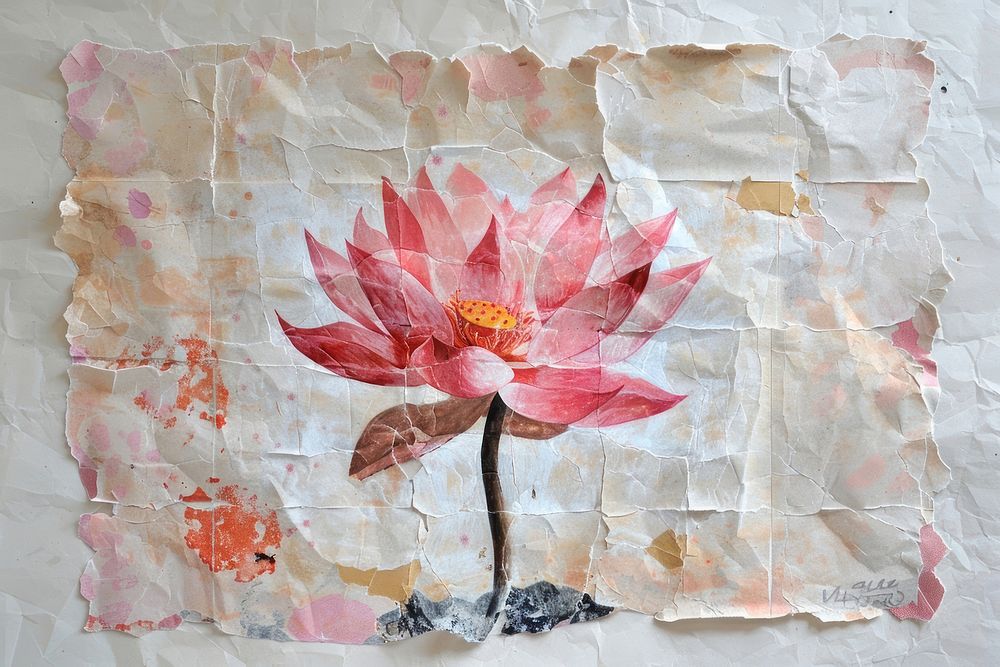 Lotus art painting pattern.