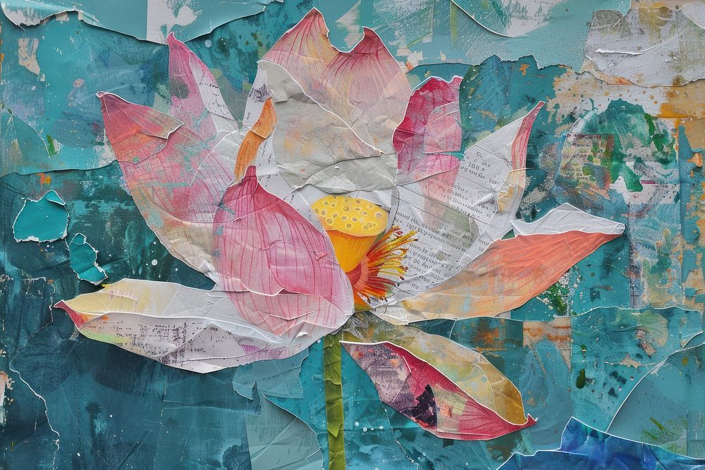 Lotus art abstract painting.