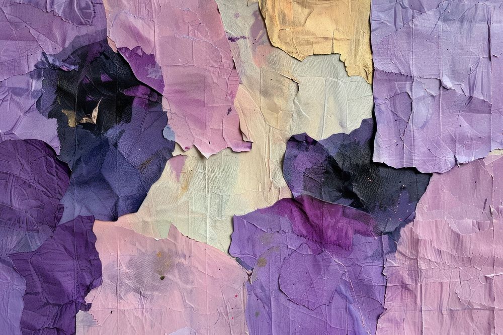 Lavender abstract collage purple.
