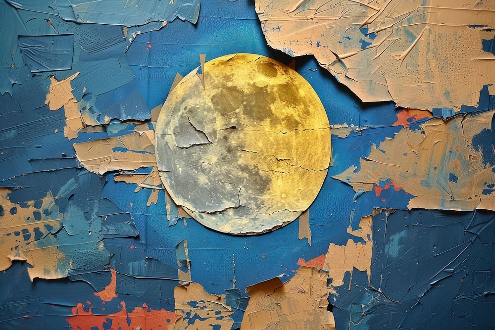Moon night art backgrounds weathered.
