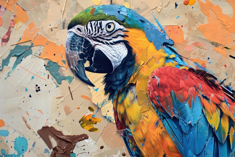 Macaw art parrot animal.