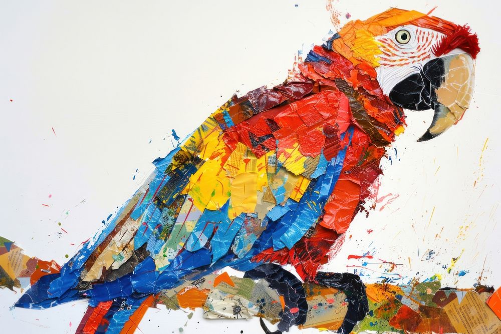 Macaw art animal parrot.