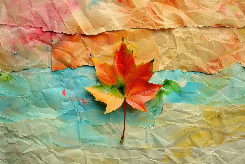 Maple abstract plant paper.