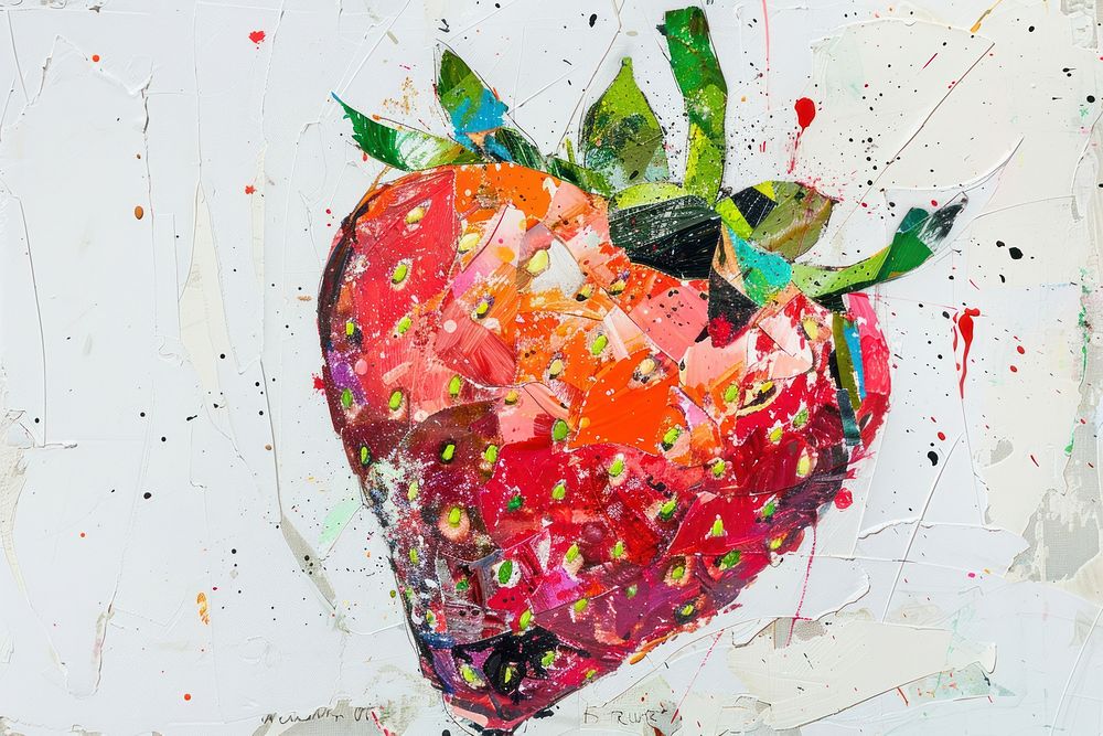Strawberry art painting backgrounds.