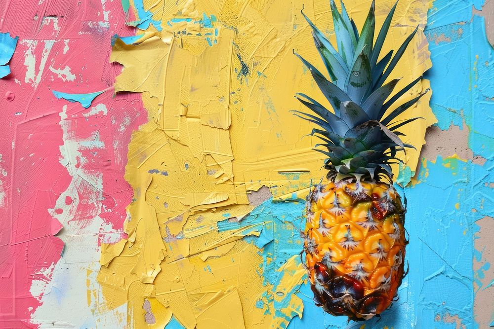 Pineapple fruit food art.