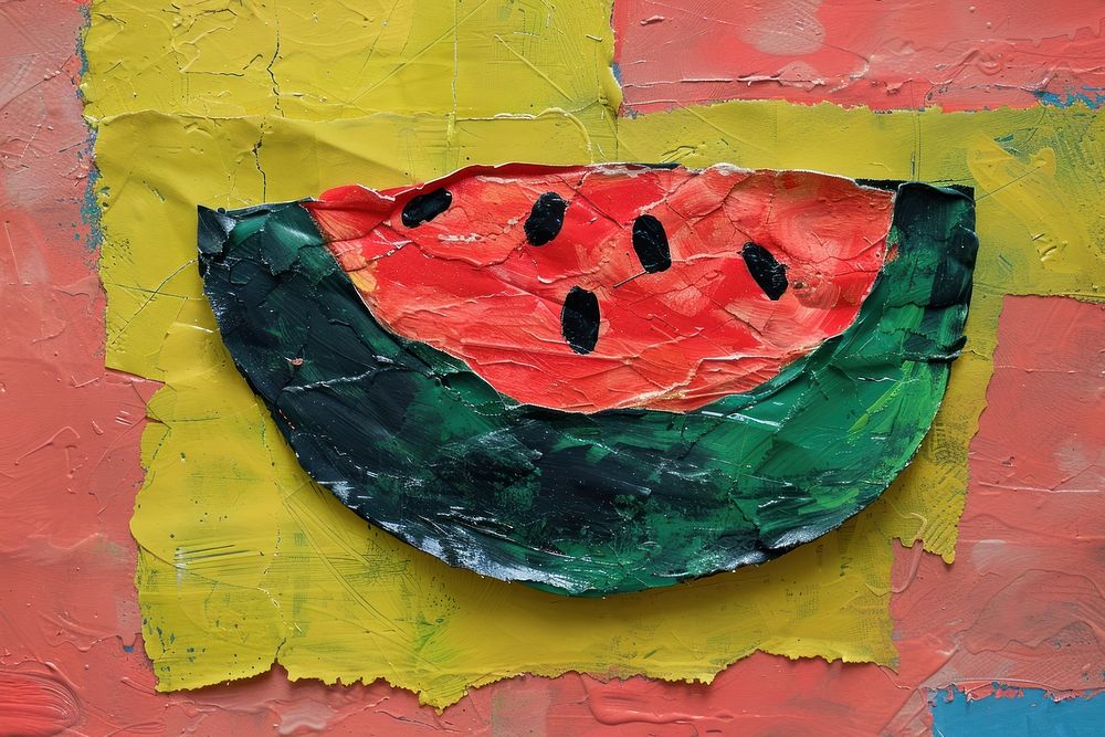 Watermelon fruit food art.