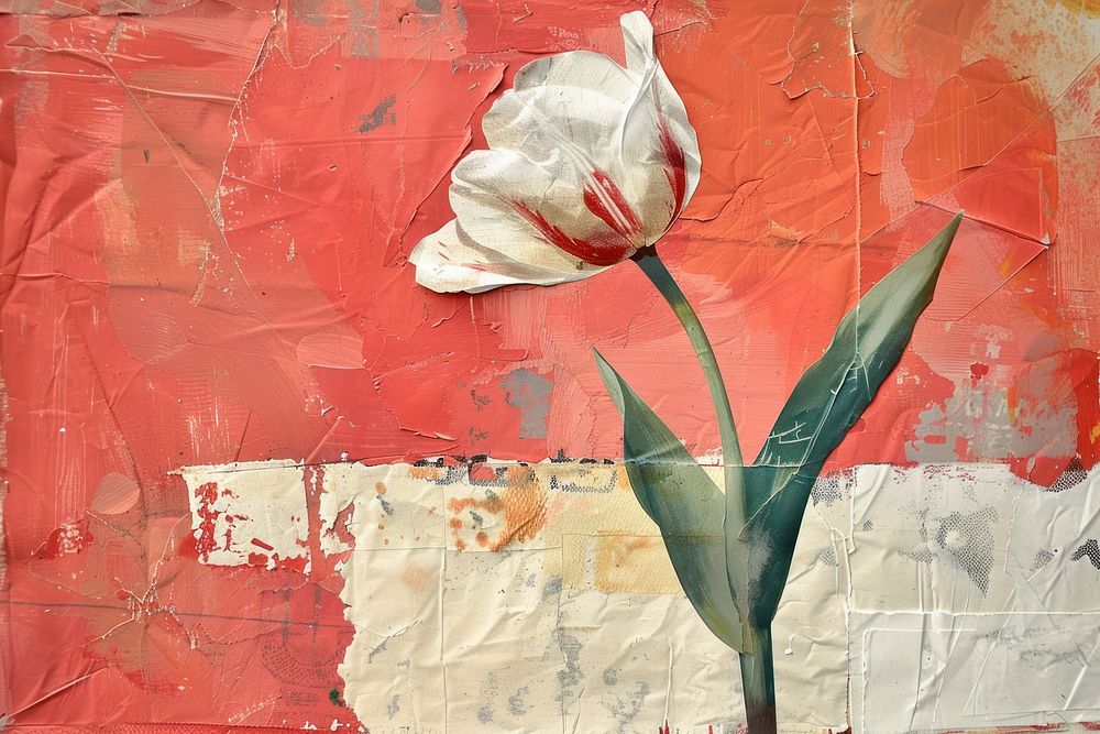Tulip art painting flower.