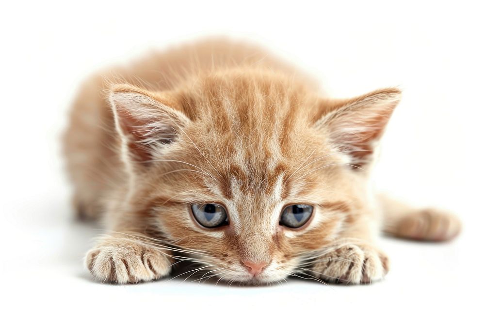 Sad baby cat animal mammal kitten.