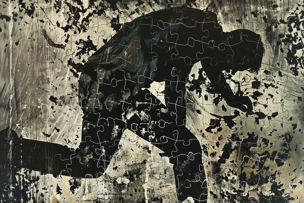 Jigsaw art backgrounds textured.