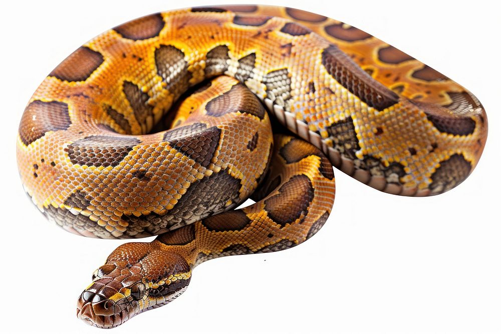 Snake shedding its skin reptile animal white background.