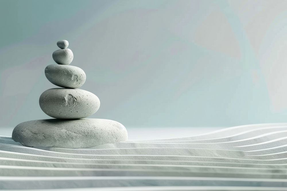 Meditation spirit harmony spirituality pebble tranquility.