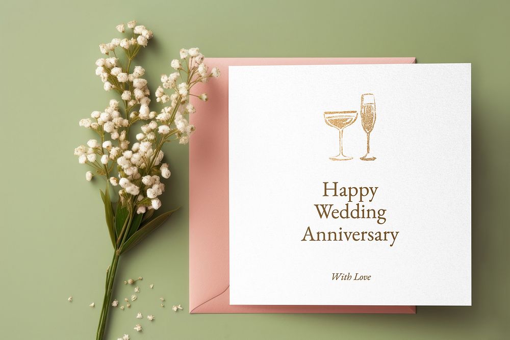 Wedding anniversary greeting card