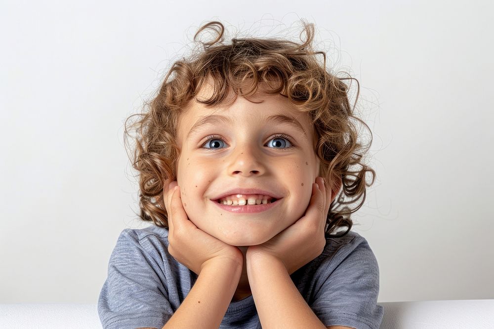 Adorable young happy boy photography portrait smile.