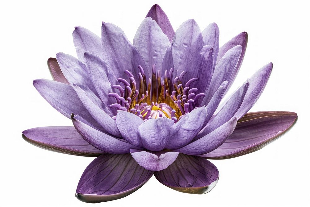 Purple lotus blossom flower plant.